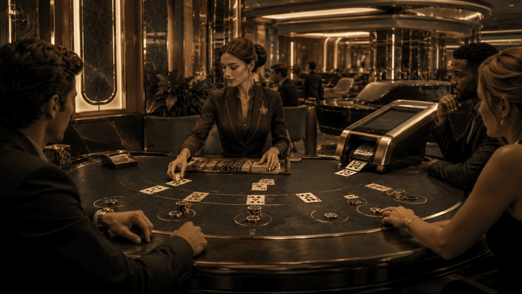 Diferencias entre blackjack con reparto manual y blackjack con zapato automático de cartas